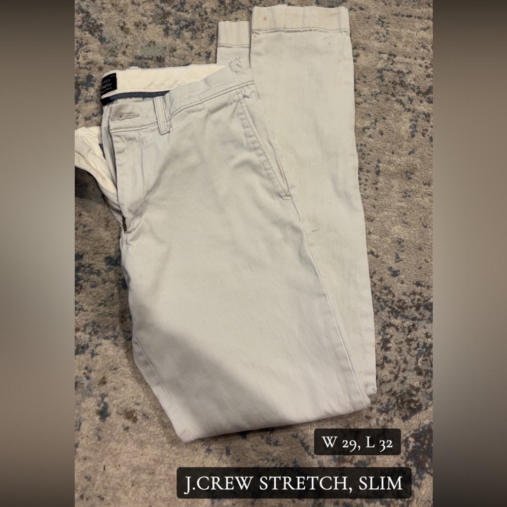 J. Crew Men's Cream Chinos